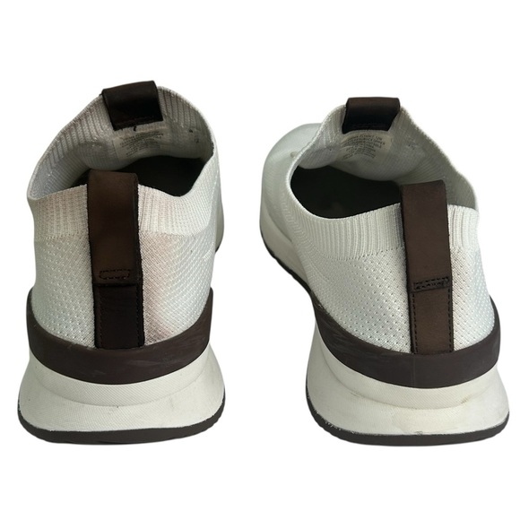 johnnie-O Prima Fly-Knit Lightweight Running Sneaker White Brown Mens SZ 12 READ - Picture 9 of 15